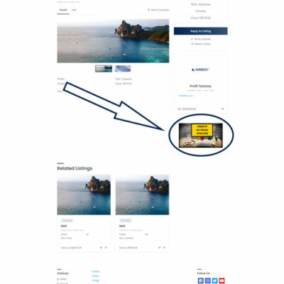 Reklama na Stronie Każdego Ogłoszenia